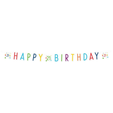 Javoli Konfettis Happy Birthday 21 felirat 180 cm party kellék