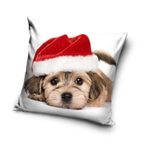 Javoli Kutyás Santa Hat párnahuzat 40x40 cm Velúr lakástextília