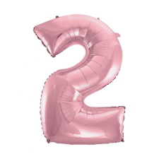 Javoli Light Pink, Rózsaszín 2-es szám fólia lufi 92 cm party kellék