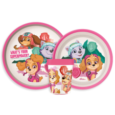 Javoli Mancs Őrjárat Superpowers csúszásmentes étkészlet, micro műanyag szett babaétkészlet