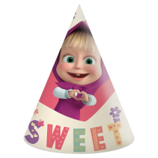 Javoli Mása és a medve Sweet Heart parti kalap, csákó 6 db-os jelmez
