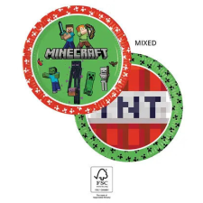Javoli Minecraft Green papírtányér 8 db-os 23 cm FSC party kellék
