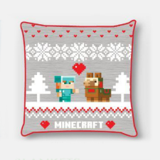 Javoli Minecraft Holiday Karácsony párnahuzat 40x40 cm Velúr lakástextília