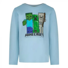 Javoli Minecraft Trio Blue gyerek hosszú ujjú póló, felső 10 év / 140 cm