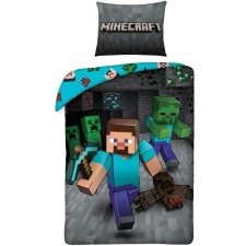 Javoli Minecraft Underground ágyneműhuzat Miner 140×200cm, 70×90 cm lakástextília