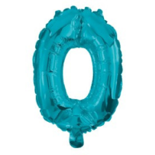 Javoli Mini 0-ás Blue szám Fólia lufi 32 cm party kellék