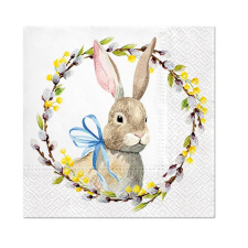 Javoli Nyuszis Wreath szalvéta 20 db-os 33x33 cm party kellék