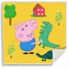Javoli Peppa malac Dino Mágikus Kéztörlő arctörlő, törölköző 30x30cm