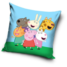 Javoli Peppa malac Friends párnahuzat 40x40 cm Velúr lakástextília