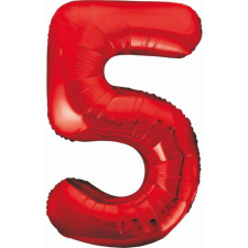Javoli Piros 5-ös Red szám fólia lufi 85 cm party kellék