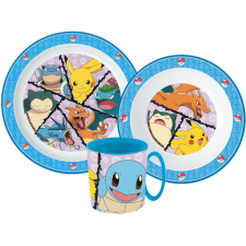 Javoli Pokémon étkészlet, micro műanyag szett bögrével 265 ml babaétkészlet