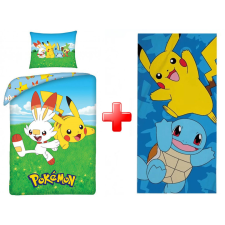 Javoli Pokémon Field ágyneműhuzat és törölköző szett babaágynemű, babapléd