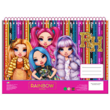 Javoli Rainbow High School A/4 spirál vázlatfüzet, 30 lapos füzet