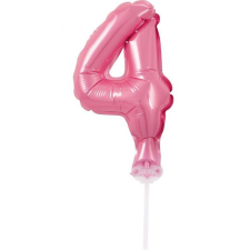 Javoli Rózsaszín 4-es Pink szám fólia lufi tortára 13 cm party kellék