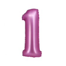 Javoli Rózsaszín Satin Pink 1-es szám fólia lufi 76 cm party kellék