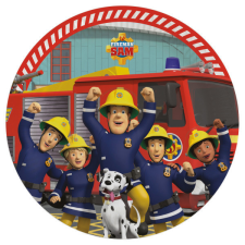 Javoli Sam a tűzoltó Teamwork papírtányér 8 db-os 23 cm party kellék