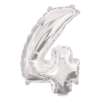 Javoli Silver, Ezüst 4-es szám fólia lufi 95 cm