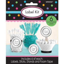 Javoli Silver, Ezüst etikett címke készlet 6 db-os party kellék