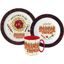 Javoli Stranger Things étkészlet, micro műanyag szett bögrével 350 ml babaétkészlet