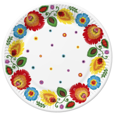 Javoli Színes Cutout papírtányér 8 db-os 18 cm party kellék