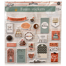 Javoli Színes Party Time szivacs matrica 22 db-os matrica