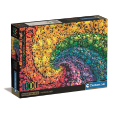 Javoli Színes virágok Whirl 1000 db-os Compact puzzle Clementoni puzzle, kirakós
