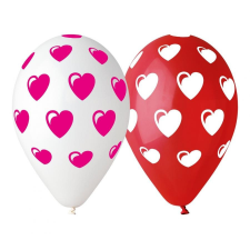 Javoli Szív Heart léggömb, lufi 5 db-os 12 inch (30 cm) party kellék