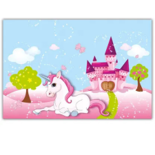 Javoli Unikornis Castle papír asztalterítő 120x180 cm FSC party kellék