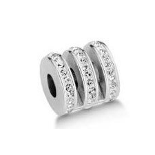 Javoli Victoria Ezüst színű fehér köves medál medál