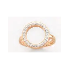 Javoli Victoria Rose gold színű fehér köves gyűrű gyűrű