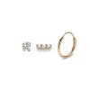 Javoli Victoria Rose gold színű fülbevaló 3 db-os