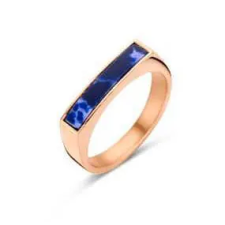 Javoli Victoria Rose gold színű kék mintás gyűrű gyűrű
