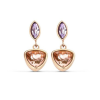 Javoli Victoria Rose gold színű színes köves fülbevaló