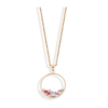 Javoli Victoria Rose gold színű színes köves nyaklánc