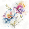 Javoli Virág Watercolour Pastel szalvéta 20 db-os 33x33 cm
