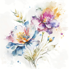 Javoli Virág Watercolour Pastel szalvéta 20 db-os 33x33 cm party kellék