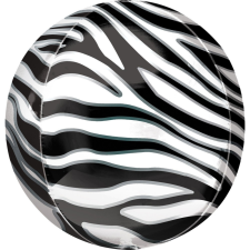 Javoli Zebra mintás Gömb fólia lufi 40 cm party kellék