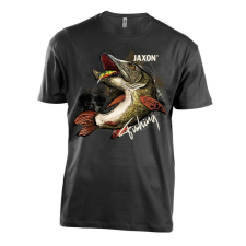 JAXON t-shirt black nature pike  xl póló horgászkiegészítő