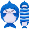 Jay Play Happy Nappers hálózsák-párna: Sandal, a kék cápa - 137cm