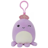 Jazwares Kulcstartós plüssfigura, Violet a lila polip koronával, Squishmallows 9 cm, SQCR00786