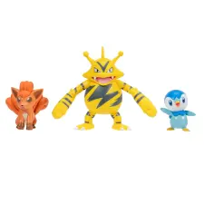 Jazwares Pokémon 3 db-os figura csomag - Piplup, Vulpix, Electabuzz játékfigura