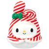 Jazwares Squishmallows 20 cm - (Ünnepek) My Melody piros és fehér csíkos szalagokkal, SQSN00520