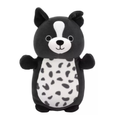 Jazwares Squishmallows HugMees: Monty, a fekete-fehér pöttyös Border Collie - 25 cm plüssfigura