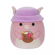Jazwares Squishmallows: Peter, a rózsaszín malac koktéllal és sapkával - 20 cm plüssfigura