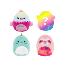 Jazwares Squishville mini plüssök, 4 db Jungle Squad, 1 meglepi plüss (SQM0329) plüssfigura