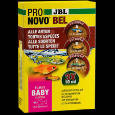 JBL Pronovo Bel Flakes Baby - nevelőtápkészlet fiatal, (2-20mm) eleven akváriumi halak számára (3x10ml) haleledel
