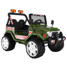 JEEP Erős Jeep típusú elektromos kisautó - zöld színben elektromos járgány