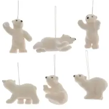 Jegesmaci műa akasztós fehér 8cm dekorációs kellék