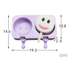  Jégkrém készítő forma, smile, szilikon, 19,4 × 14,5 cm sütés és főzés