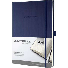  Jegyzetfüzet, exkluzív, A4, kockás, 97 lap, keményfedeles, SIGEL "Conceptum", éjkék füzet